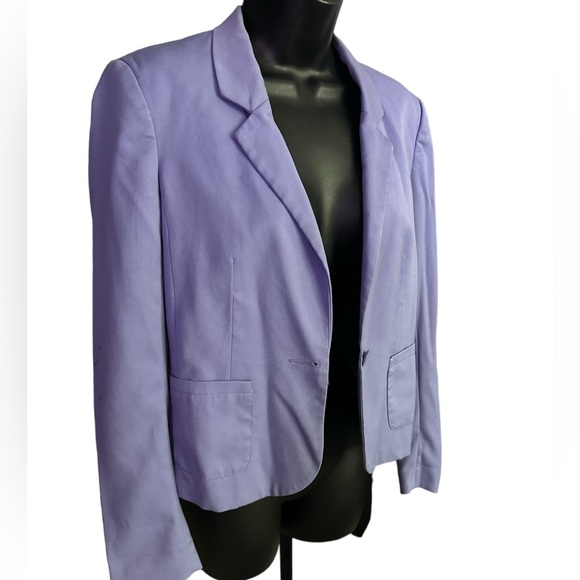 H&M Lavender/Blue One Button Blazer - Picture 2 of 6